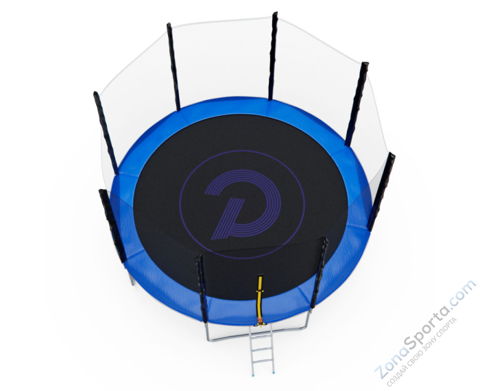 Батут с сеткой DFC Pelpo 12ft с лестницей, Blue