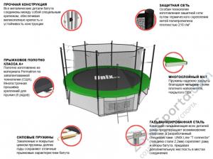 Батут Unix line 14 ft inside (Green)