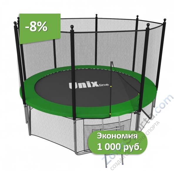 Батут Unix line 6 ft outside (Green)