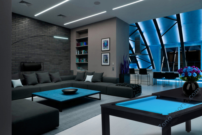 Бильярдный стол Лофт шпон 