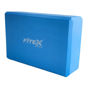 Блок для йоги синий 23х15х7.6 см Fitex FTX-1219