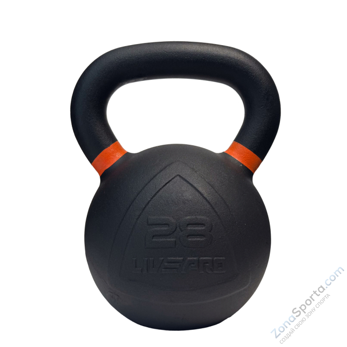Чугунная гиря Livepro Kettlebell 28 кг