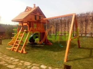 Деревянная детская площадка для дачи Igragrad Крепость Фани Deluxe 2