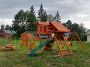 Деревянная детская площадка для дачи Igragrad Крепость Фани Deluxe
