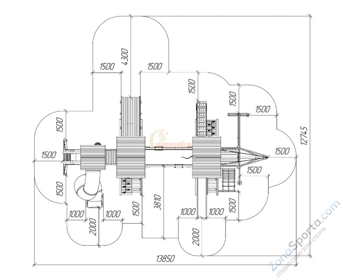 Детская площадка Савушка Люкс 1