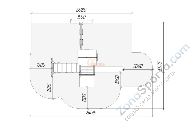 Детская площадка Савушка TooSun (Тусун) 4 Plus с песочницей