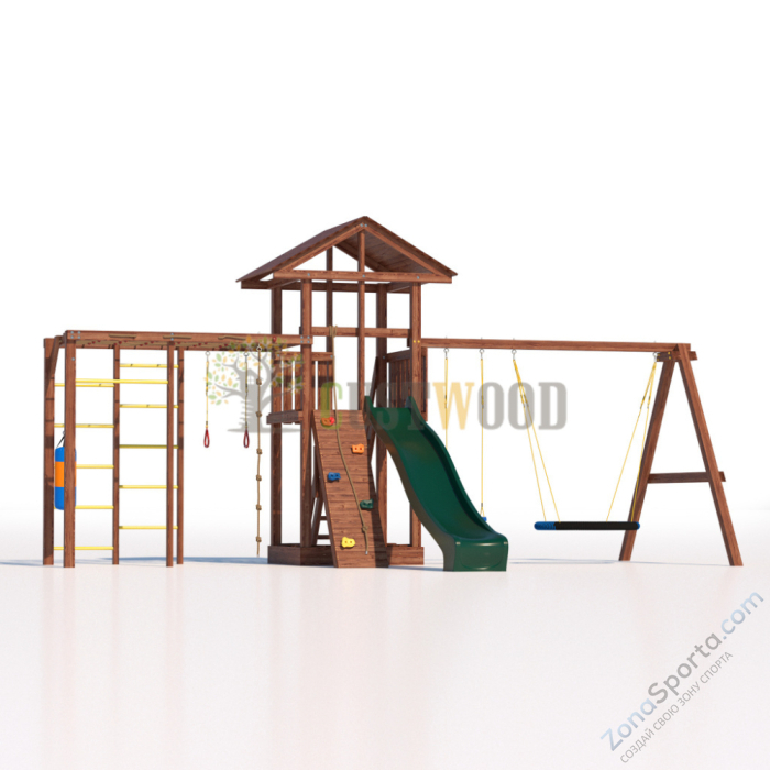 Детская деревянная игровая площадка для улицы дачи CustWood Active 5