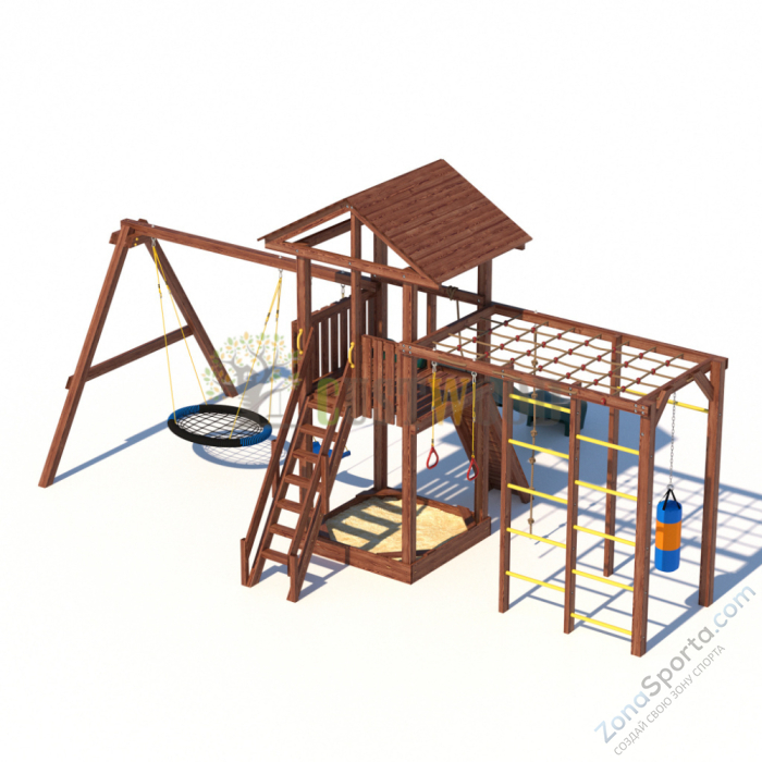 Детская деревянная игровая площадка для улицы дачи CustWood Active 5