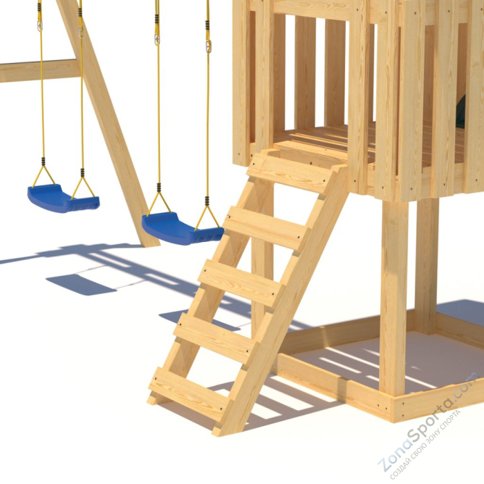 Детская площадка CustWood Junior J1 с деревянной крышей