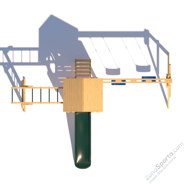 Детская площадка CustWood Junior J3 с деревянной крышей 