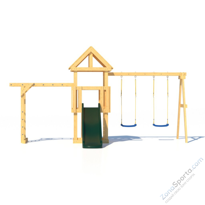 Детская площадка CustWood Junior J3 с деревянной крышей 