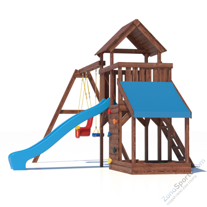 Детская площадка CustWood Scout SC7 с деревянной крышей