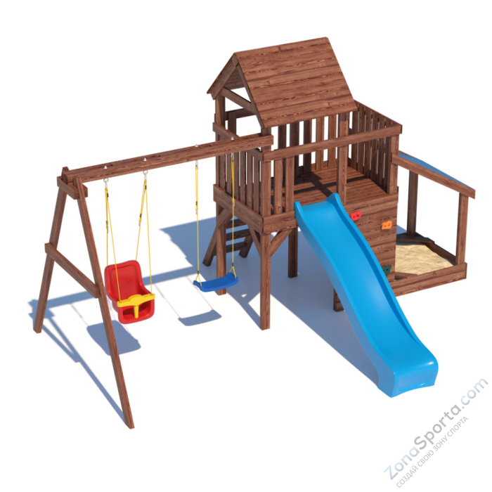 Детская площадка CustWood Scout SC7 с деревянной крышей