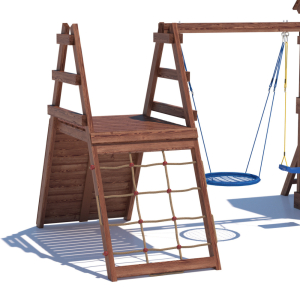Детская площадка CustWood Scout SC8+ с большой деревянной крышей