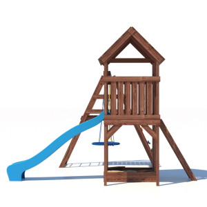 Детская площадка CustWood Scout SC8+ с большой деревянной крышей