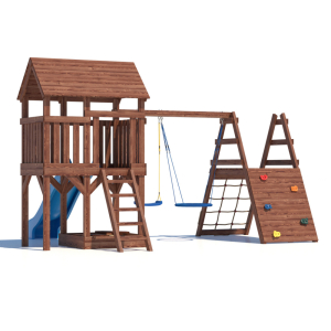 Детская площадка CustWood Scout SC8+ с большой деревянной крышей