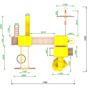 Детская площадка Пикник Оптимус Стэйдж К с винтовой трубой