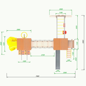 Детская площадка Пикник Ультра А Кракен с винтовой трубой