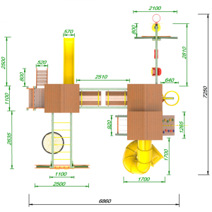 Детская площадка Пикник Вега Д Стэйдж Бонд с трубой