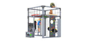 Детская площадка Савушка Куб-1 (Серый) с подушками