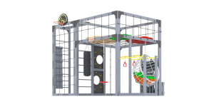 Детская площадка Савушка Куб-2 (Серый) с подушками и коконом