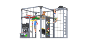 Детская площадка Савушка Куб-2 (Серый) с подушками