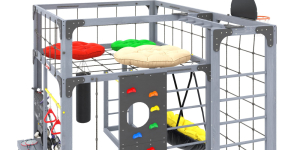 Детская площадка Савушка Куб-2 (Серый) с подушками