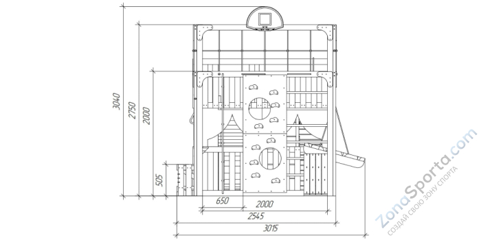 Детская площадка Савушка Куб-3 (Серый) подушками и коконом