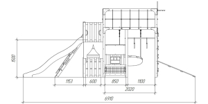 Детская площадка Савушка Куб-3 (Серый) подушками и коконом