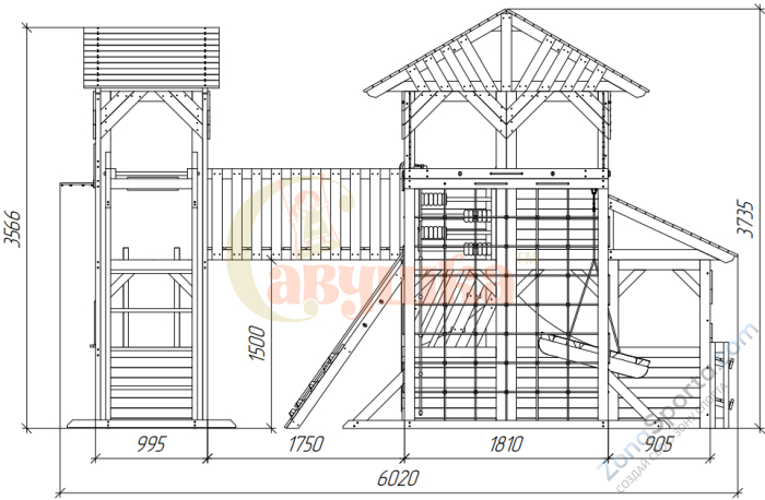 Детский игровой комплекс Савушка PlayHouse-5