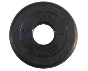 Диск обрезиненный BARBELL ATLET 2,5 кг / диаметр 51 мм