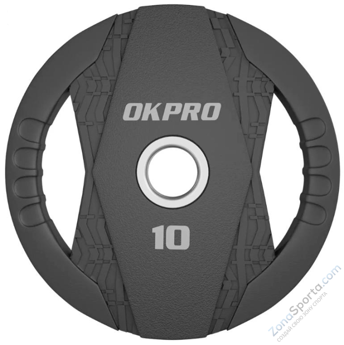 Диск олимпийский обрезиненный 10 кг OKPRO OK2005C-1000