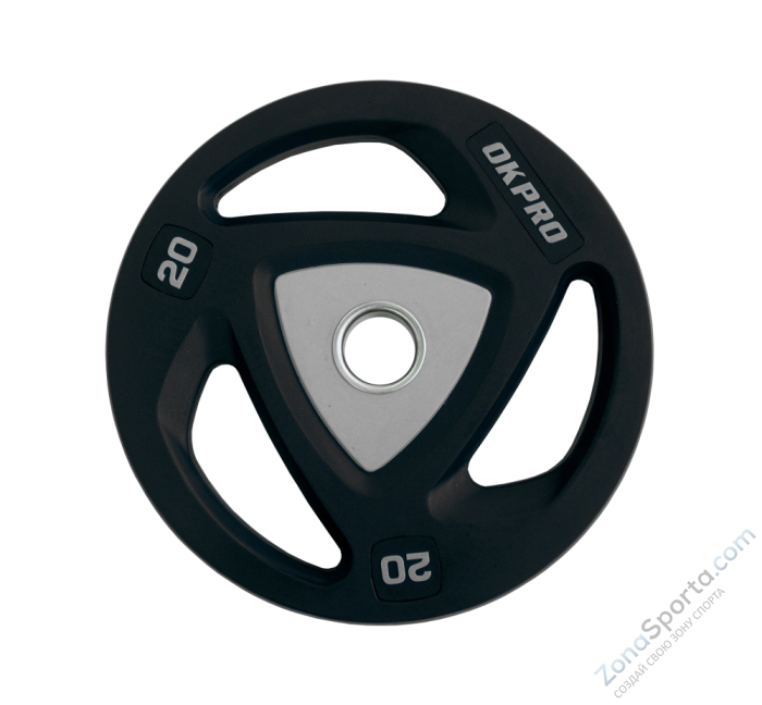 Диск олимпийский полиуретановый 20 кг OKPRO OK2037A-2000-G