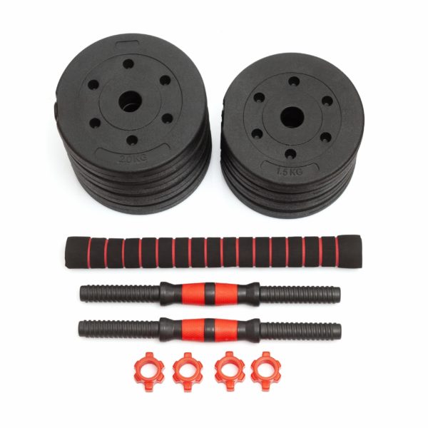 Гантели разборные с грифом, 15 кг. (2 шт. х 7,5 кг.) VictoryFit VF-DС150