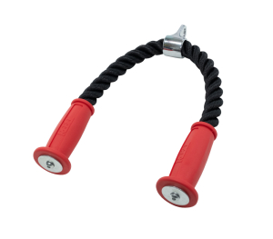 Гибкая тяга (канат) для трицепса двойная с резиновыми наконечниками Rebel