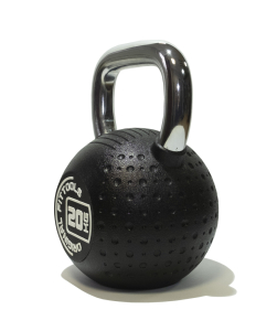 Гиря 20 кг с хромированной ручкой полиуретановая (CPU) Original FitTools