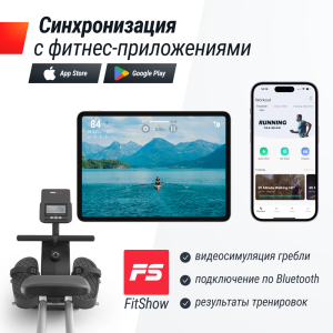 Гребной тренажер Unix Fit Techno Rower 360