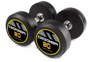 Комплект обрезиненных гантелей 5 пар от 27,5 до 37,5 кг Hasttings Digger HD51D2A-27,5-37,5