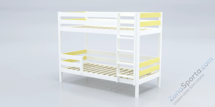 Кровать детская двухъярусная Савушка-01 80х160 желтая