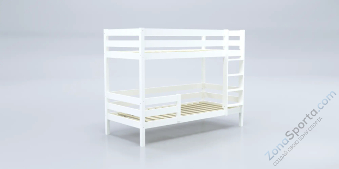 Кровать детская двухъярусная Савушка-01 90х200 белая