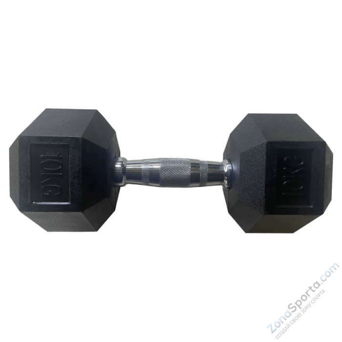 Обрезиненная гексагональная гантель INEX Hex Dumbbell 10 кг