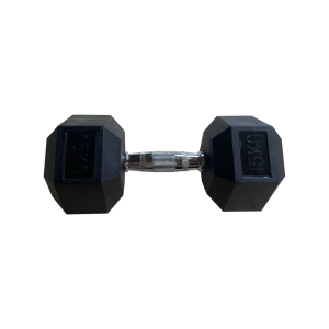 Обрезиненная гексагональная гантель INEX Hex Dumbbell 15 кг