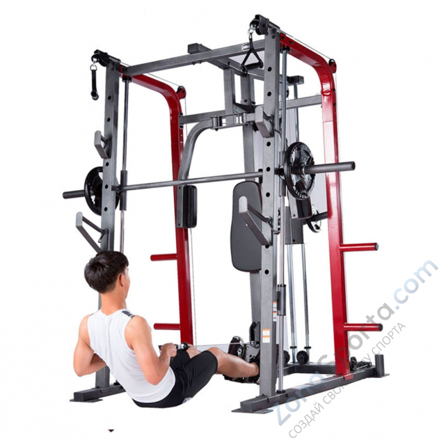 Силовой тренажер со скамьей и опциями DFC 8500 (D3023B+D3022SM)