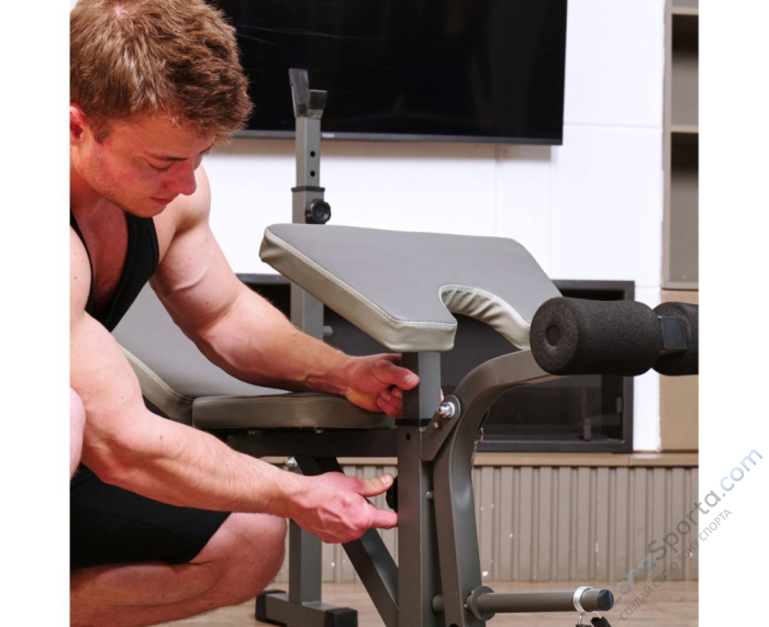 Скамья со стойками под штангу DFC D705