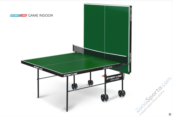 Теннисный стол Start Line Game Indoor с сеткой Зелёный