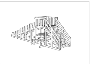 Зимняя деревянная заливная горка Ледянка 1 (без окраски)