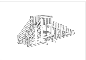 Зимняя деревянная заливная горка Ледянка 1 (без окраски)