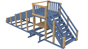 Зимняя деревянная заливная горка Ледянка 1 (масло)