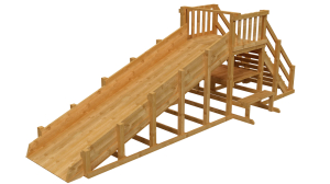 Зимняя деревянная заливная горка Ледянка 1 (пропитка)