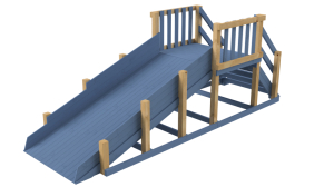 Зимняя деревянная заливная горка Ледянка (масло)